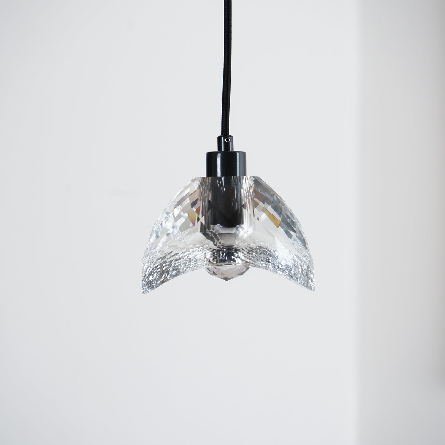 Modern Half Circle Glass Droplight Copper Pendant Lamp for Dining and Living Room
