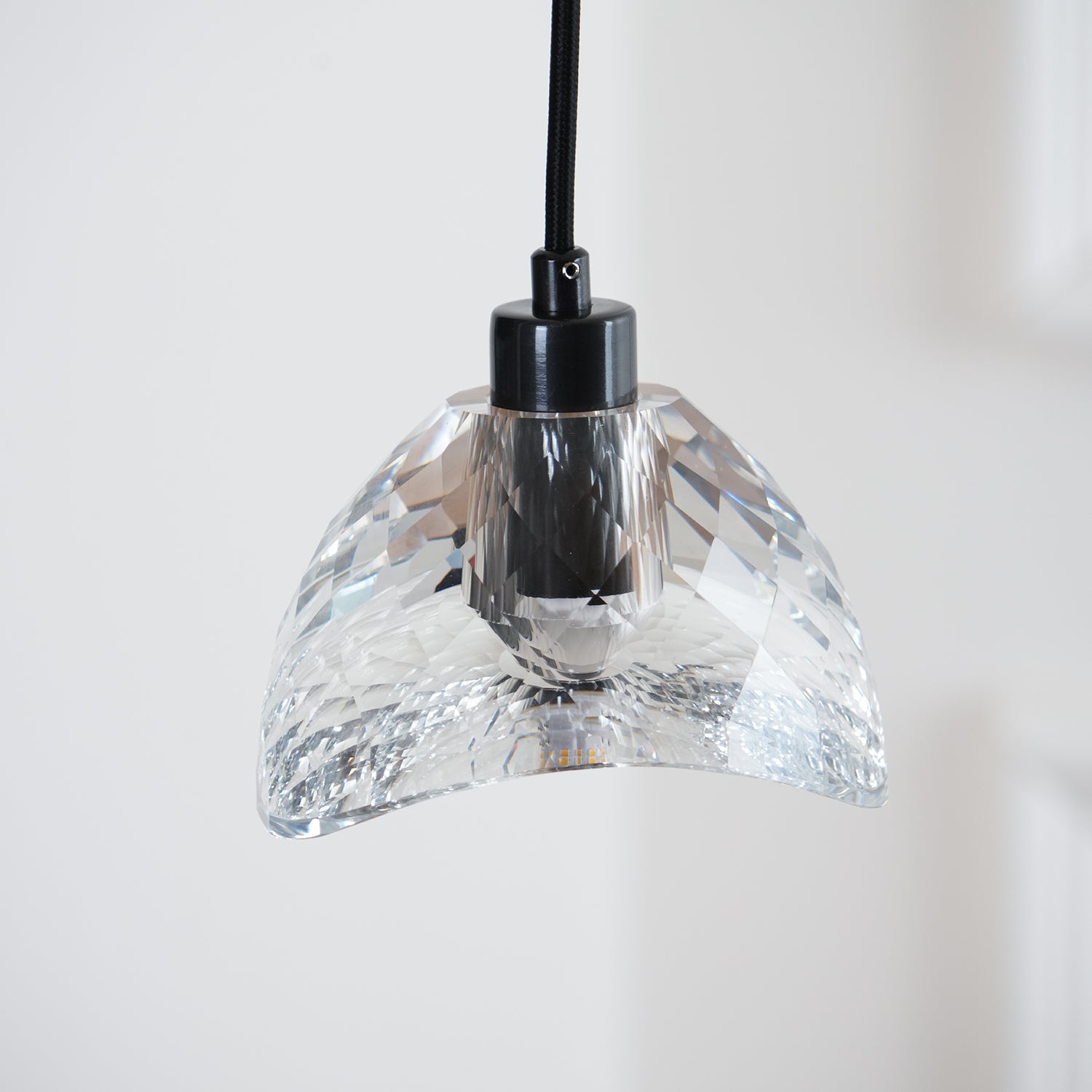 Modern Half Circle Glass Droplight Copper Pendant Lamp for Dining and Living Room