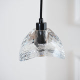 Modern Half Circle Glass Droplight Copper Pendant Lamp for Dining and Living Room