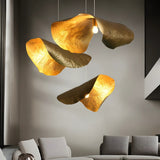 Modern Hammered Brass Pendant Light Industrial Style Hanging Ceiling Lamp for Living Room