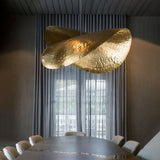 Modern Hammered Brass Pendant Light Industrial Style Hanging Ceiling Lamp for Living Room