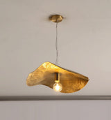 Modern Hammered Brass Pendant Light Industrial Style Hanging Ceiling Lamp for Living Room