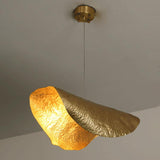Modern Hammered Brass Pendant Light Industrial Style Hanging Ceiling Lamp for Living Room