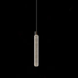 Modern Hand Blown Glass Linear Pendant Light with Champagne Gold Finish LED Droplight
