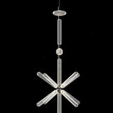 Modern Hand Blown Glass Linear Pendant Light with Champagne Gold Finish LED Droplight