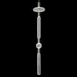 Modern Hand Blown Glass Linear Pendant Light with Champagne Gold Finish LED Droplight