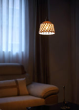 Modern Hand Carved White Ceramic Pendant Lamp with Adjustable Hanging Cord and Brass Finish
