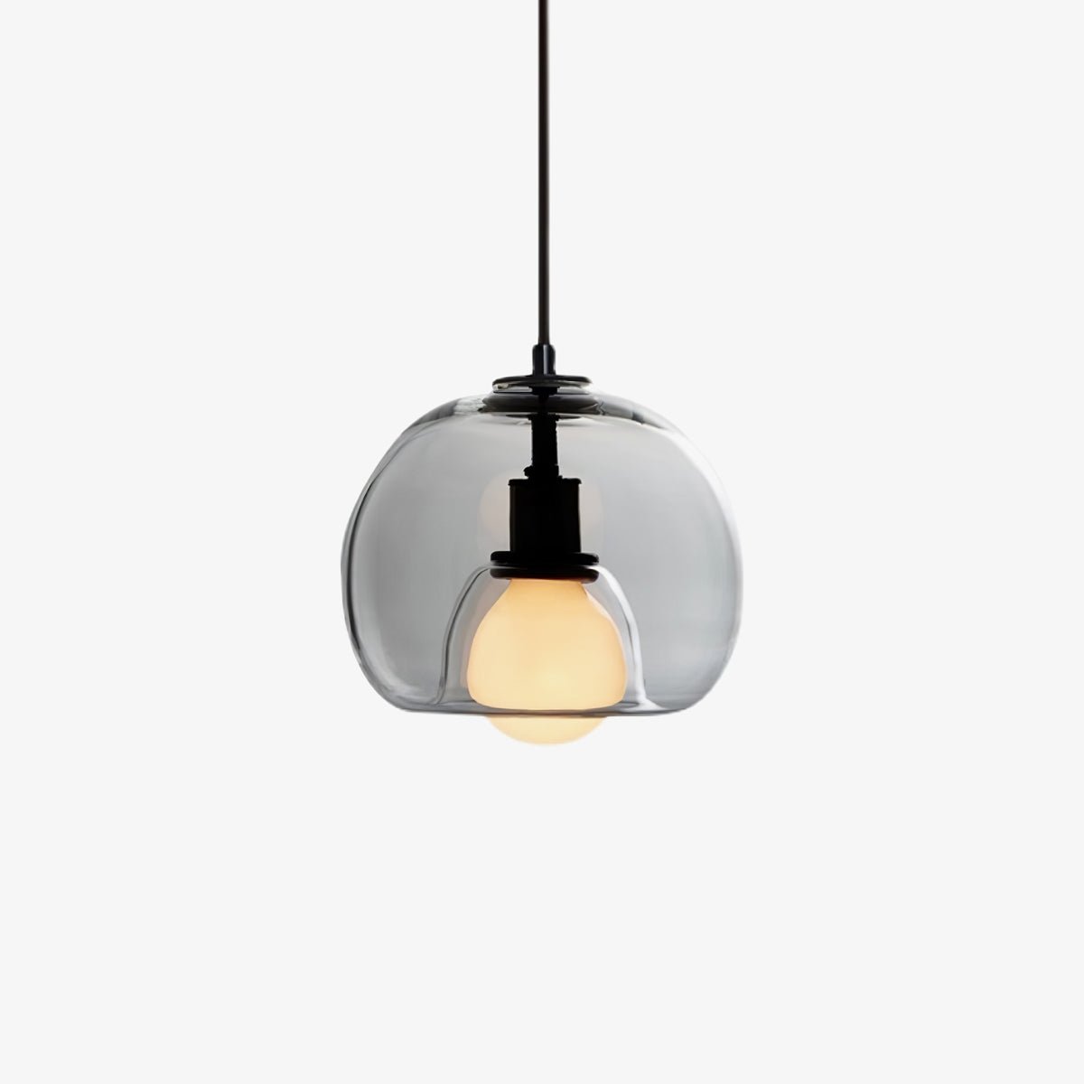 Modern Handblown Glass Globe Pendant Light for Kitchen and Dining Room