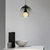 Modern Handblown Glass Globe Pendant Light for Kitchen and Dining Room