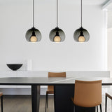 Modern Handblown Glass Globe Pendant Light for Kitchen and Dining Room