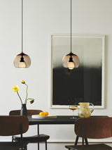 Modern Handblown Glass Globe Pendant Light for Kitchen and Dining Room