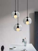 Modern Handblown Glass Globe Pendant Light for Kitchen and Dining Room