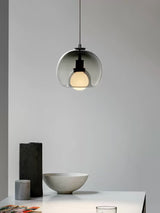 Modern Handblown Glass Globe Pendant Light for Kitchen and Dining Room