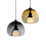 Modern Handblown Glass Globe Pendant Light for Kitchen and Dining Room