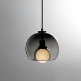 Modern Handblown Glass Globe Pendant Light for Kitchen and Dining Room