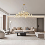 Modern Handcrafted Ceramic Gingko Leaf Chandelier Ceiling Light Fixture