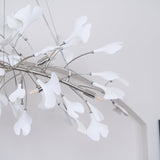 Modern Handcrafted Ceramic Gingko Leaf Chandelier Ceiling Light Fixture
