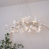 Modern Handcrafted Ceramic Gingko Leaf Chandelier Ceiling Light Fixture