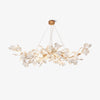 Modern Handcrafted Ceramic Ginkgo Leaf Chandelier Metal Pendant Lighting Fixture
