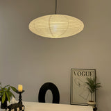 Modern Handcrafted Washi Rice Paper Pendant Light 15A Organic Mulberry Paper Ceiling Hanging Lamp