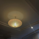 Modern Handcrafted Washi Rice Paper Pendant Light 15A Organic Mulberry Paper Ceiling Hanging Lamp