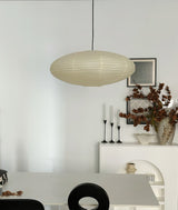 Modern Handcrafted Washi Rice Paper Pendant Light 15A Organic Mulberry Paper Ceiling Hanging Lamp
