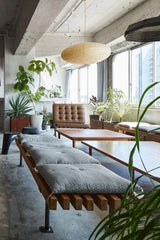 Modern Handcrafted Washi Rice Paper Pendant Light 15A Organic Mulberry Paper Ceiling Hanging Lamp