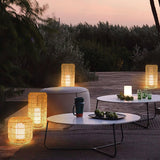 Modern Handcrafted Woven Rattan Outdoor Garden Lamp Waterproof LED Landscape Lighting