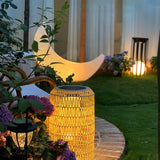 Modern Handcrafted Woven Rattan Outdoor Garden Lamp Waterproof LED Landscape Lighting
