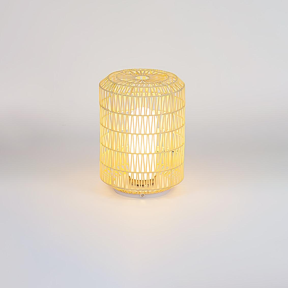 Modern Handcrafted Woven Rattan Outdoor Garden Lamp Waterproof LED Landscape Lighting