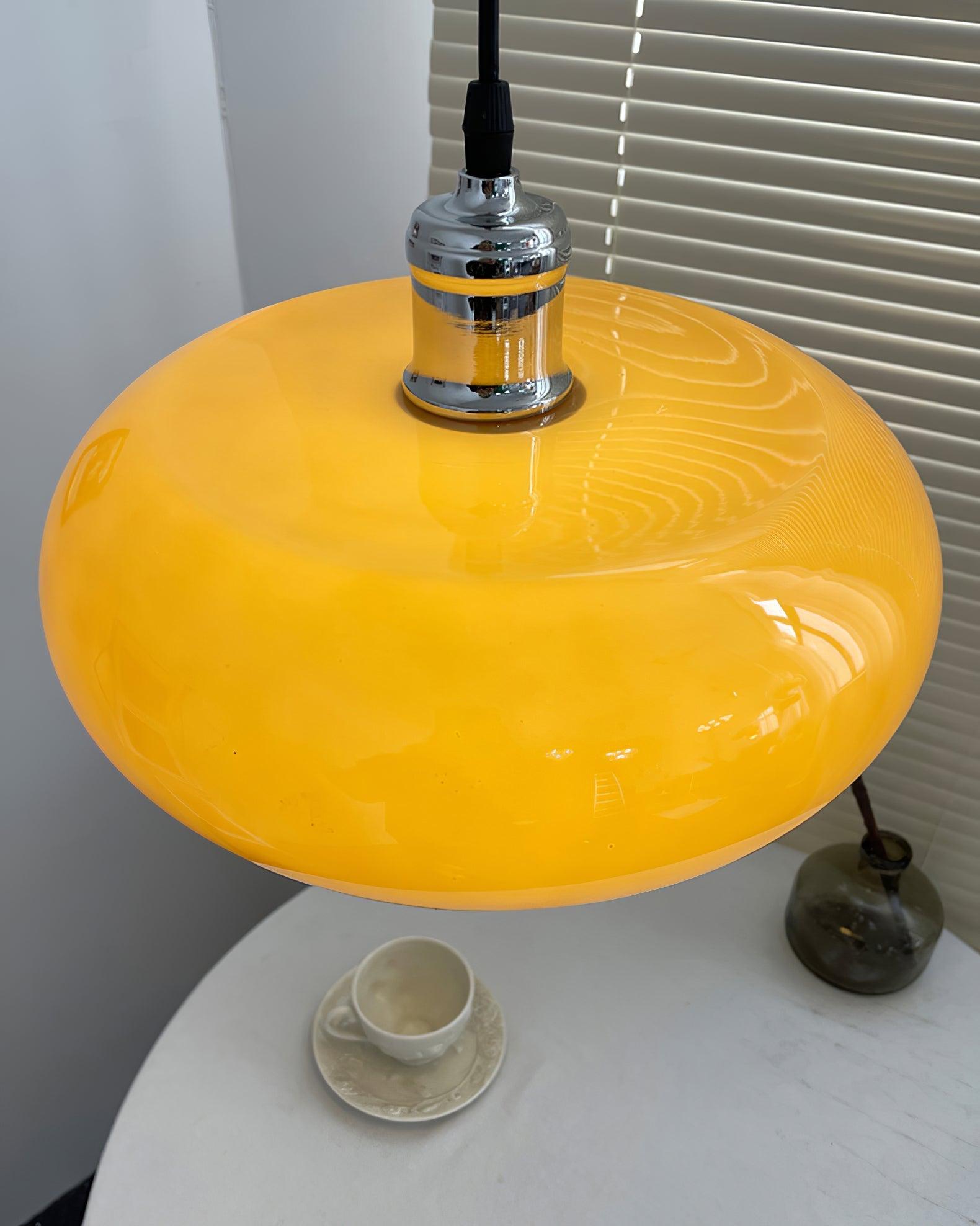 Modern Harvey Glass Globe Pendant Light with Chrome Finish and Plexiglass Shade