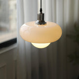 Modern Harvey Glass Globe Pendant Light with Chrome Finish and Plexiglass Shade