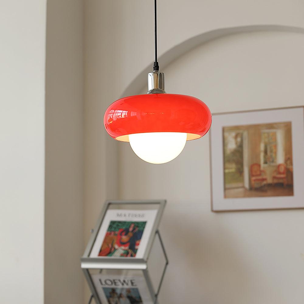 Modern Harvey Glass Globe Pendant Light with Chrome Finish and Plexiglass Shade
