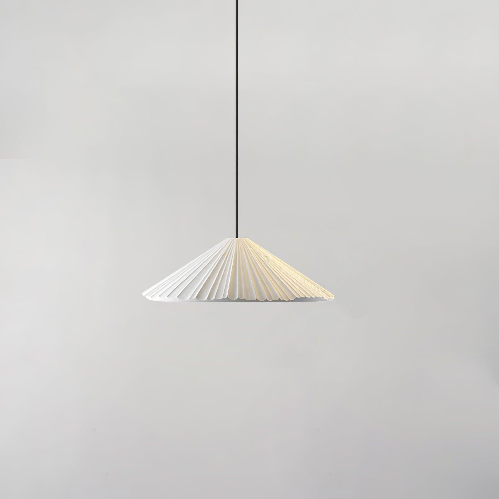 Modern Hat Resin Pendant Light Pleated Design Ceiling Lamp Macaron Colors for Indoor Lighting