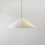 Modern Hat Resin Pendant Light Pleated Design Ceiling Lamp Macaron Colors for Indoor Lighting