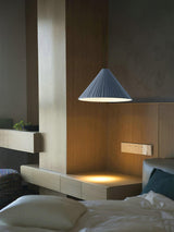 Modern Hat Resin Pendant Light Pleated Design Ceiling Lamp Macaron Colors for Indoor Lighting