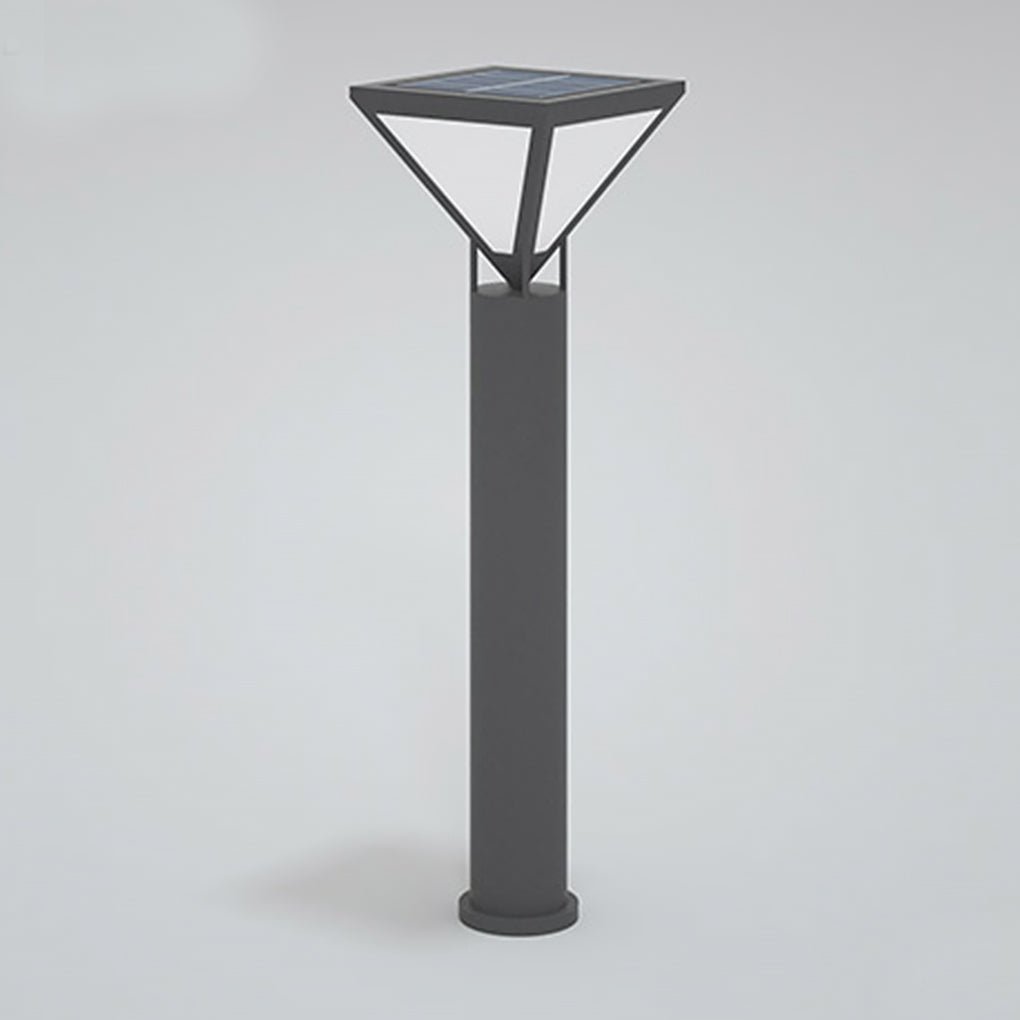 Modern Heavy Duty Solar Powered Outdoor LED Lamp Post Light Waterproof Garden Pathway Pillar