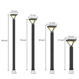 Modern Heavy Duty Solar Powered Outdoor LED Lamp Post Light Waterproof Garden Pathway Pillar
