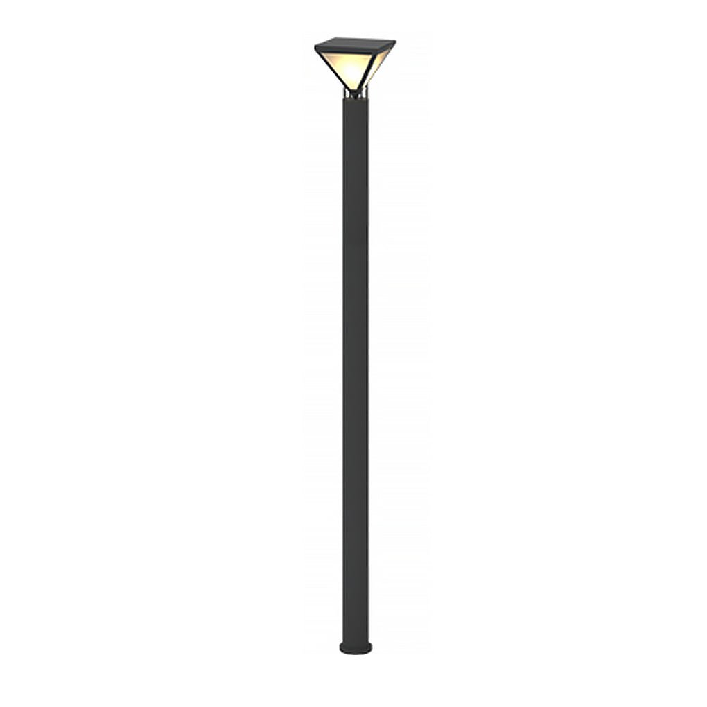 Modern Heavy Duty Solar Powered Outdoor LED Lamp Post Light Waterproof Garden Pathway Pillar