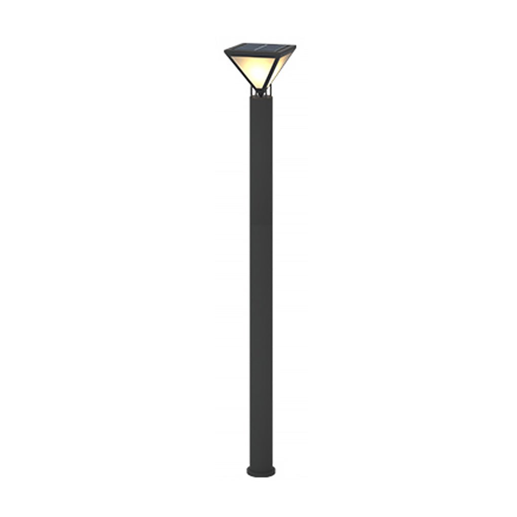 Modern Heavy Duty Solar Powered Outdoor LED Lamp Post Light Waterproof Garden Pathway Pillar