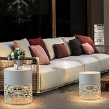 Modern Hollow Design Outdoor Post Light Waterproof Stainless Steel Garden Pedestal Lamp