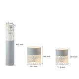 Modern Hollow Design Outdoor Post Light Waterproof Stainless Steel Garden Pedestal Lamp