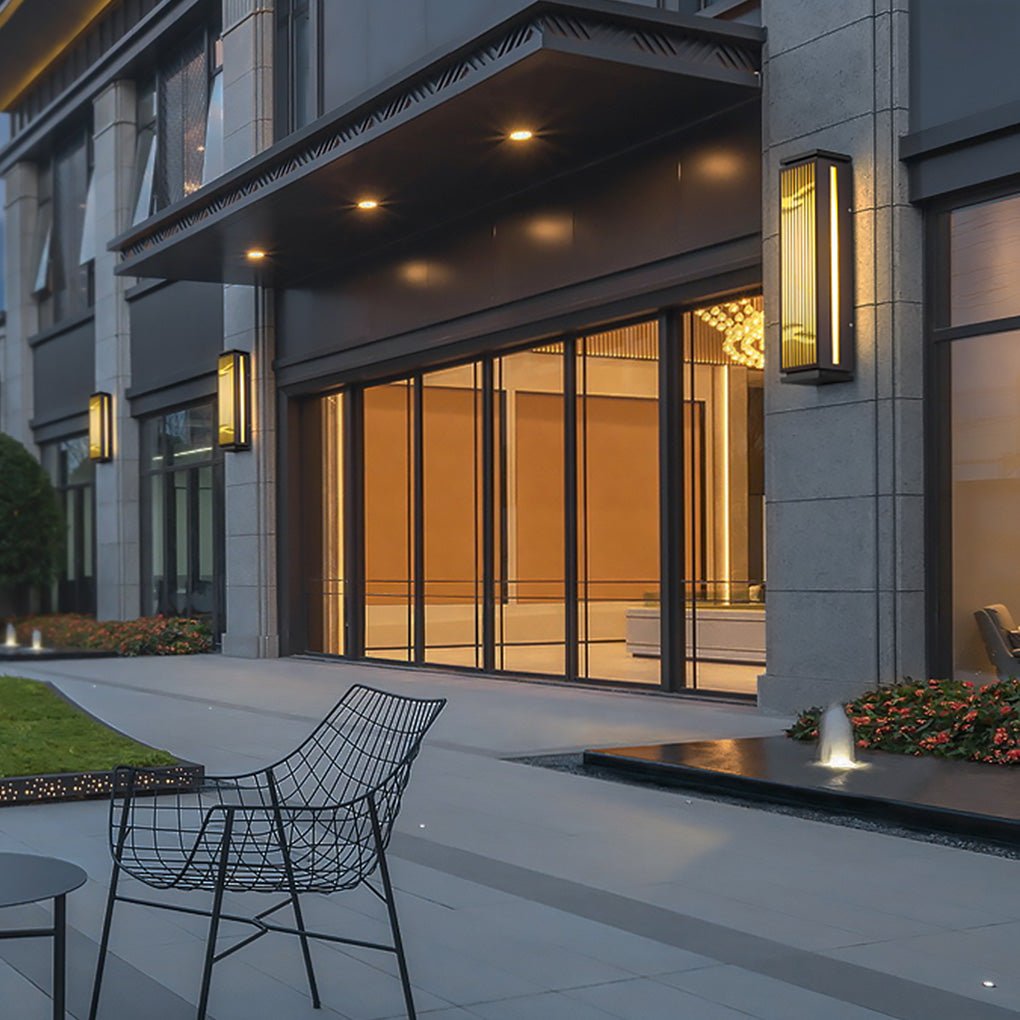 Modern Hollow Design Outdoor Wall Sconce IP54 Waterproof Marble Porch Light for Villa Gate