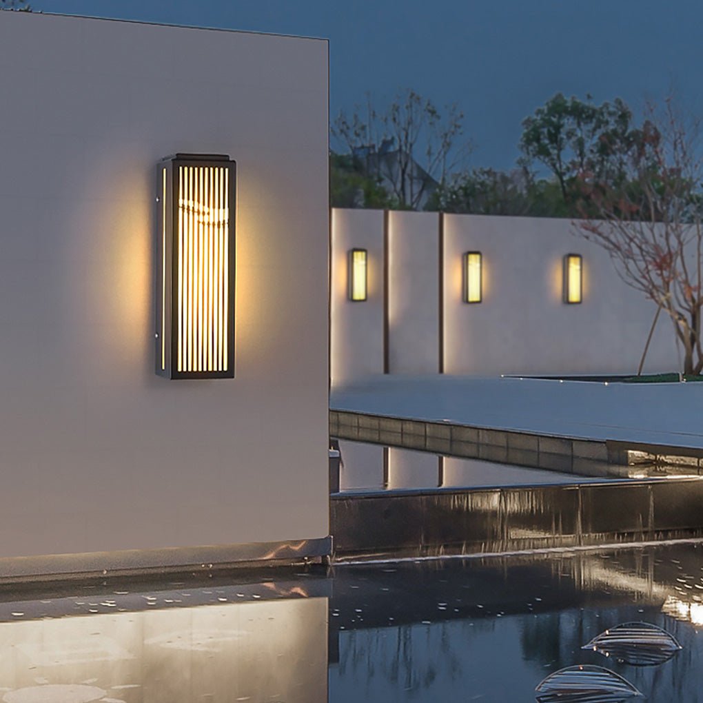 Modern Hollow Design Outdoor Wall Sconce IP54 Waterproof Marble Porch Light for Villa Gate