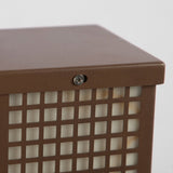 Modern Hollow Outdoor Garden Path Light Waterproof Stainless Steel Landscape Lamp in Brown
