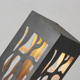 Modern Hollow Pattern Outdoor Solar LED Lawn Lamp Waterproof Landscape Path Lighting