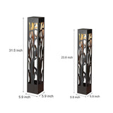 Modern Hollow Pattern Outdoor Solar LED Lawn Lamp Waterproof Landscape Path Lighting