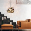 Modern Hollow Stainless Steel Pendant Light Irregular Creative Chandelier for Dining Room