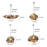 Modern Hollow Stainless Steel Pendant Light Irregular Creative Chandelier for Dining Room