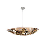 Modern Hollow Stainless Steel Pendant Light Irregular Creative Chandelier for Dining Room